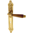 Gründerzeit Zimmertürbeschlag aus Messing - ergonomische Form - matt gold