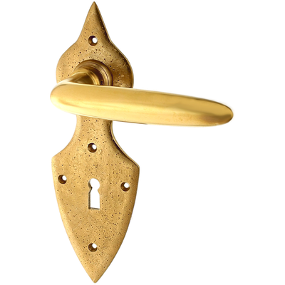 Zimmertürbeschlag aus Messing - Biedermeier - klassische Form | matt gold