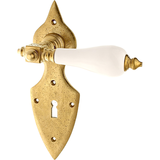 Türbeschlag Biedermeier aus Messing | außergewöhnliche Form, matt gold