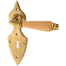 Türbeschlag Alpenländisch aus Messing | schlichtes Design, matt gold