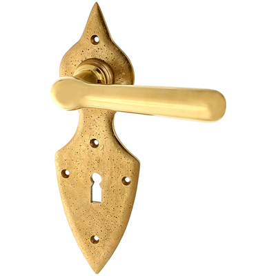 Zimmertürgarnitur Nied in Messing, patiniert