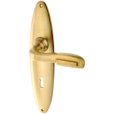 Türbeschlag Art Deco aus Messing | außergewöhnliche Form, matt gold