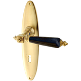 Türbeschlag aus Messing, Art Deco - schlichtes Design | matt gold