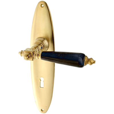 Türbeschlag aus Messing, Art Deco - schlichtes Design | matt gold