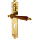 Türbeschlag Jugendstil aus Messing | klassische Form, matt gold