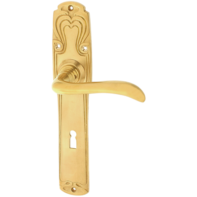 Jugendstil Zimmertürbeschlag aus Messing - typische Form