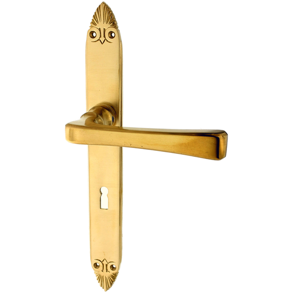 Zimmertürgarnitur Edburga in Messing, patiniert
