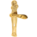 Türbeschlag Jugendstil aus Messing | elegantes Design, matt gold