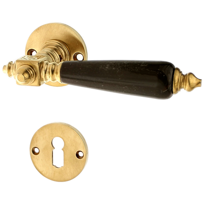 Zimmertürbeschlag aus Messing - Bauhaus Stil - typische Form