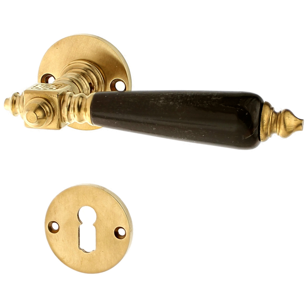 Zimmertürbeschlag aus Messing - Bauhaus Stil - typische Form