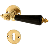 Türbeschlag Bauhaus Stil aus Messing | geometrische Form, matt gold