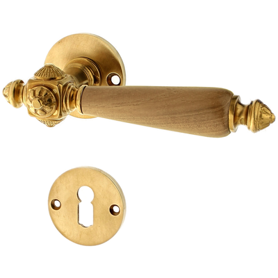 Messing Zimmertürbeschlag patiniert in matt gold