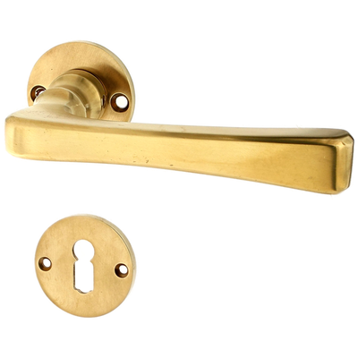 Messing Türbeschlag patiniert zeitloses Design matt gold