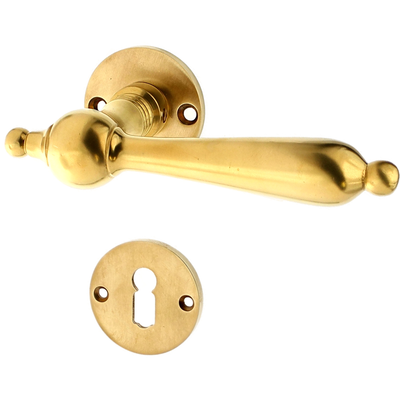 Türbeschlag Bauhaus Stil aus Messing klassische Form matt gold