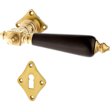 Türbeschlag aus Messing, Jugendstil - rustikale Form | matt gold