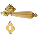 Zimmertürbeschlag patiniert aus Messing matt gold schlichtes Design