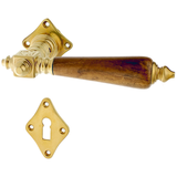 Türbeschlag aus Messing patiniert, matt gold, konische Form