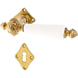 Türbeschlag Jugendstil aus Messing | schlanke Form, matt gold