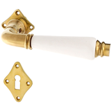 Türbeschlag aus Messing, Jugendstil - schlichtes Design | matt gold