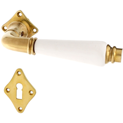 Türbeschlag aus Messing, Jugendstil - schlichtes Design | matt gold