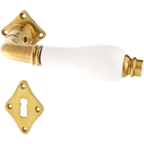 Türbeschlag aus Messing, Jugendstil - typische Form | matt gold
