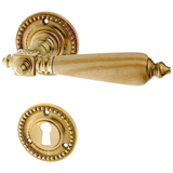Gründerzeit Zimmertürbeschlag aus Messing - außergewöhnliche Form