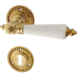 Türbeschlag Gründerzeit aus Messing | verziertes Muster, matt gold