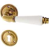Gründerzeit Zimmertürbeschlag aus Messing - schlichtes Design