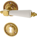 Zimmertürbeschlag aus Messing - Gründerzeit - klassische Form | matt gold