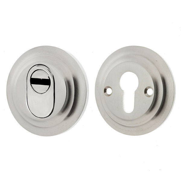 Messing Schutzbeschlag vernickelt, matt gebürstet Modell NM4242SET-ZA