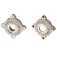 Rosetten Set für Türdrücker N4731H18-Set Messing vernickelt, Hochglanz poliert