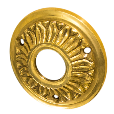 Runde Rosette für Türklinke oder Knauf mit Blumenmuster, Jugendstil