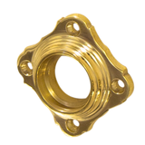 Drückerlochrosette Messing schlichtes Design gold