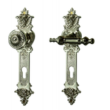 Jugendstil Wechselgarnitur mit Klinke und Knauf  - antik - WG Modell "Detmold" 