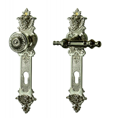 Jugendstil Wechselgarnitur mit Klinke und Knauf  - antik - WG Modell "Detmold" 