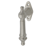 Halbolive aus Messing Gründerzeit schlichtes Design silber matt