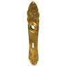 Langschild aus patiniertem Messing mit floralem Motiv, P1091BB72