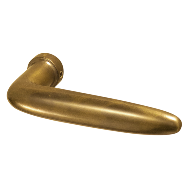 Messing Türklinke patiniert schlichtes Design matt gold