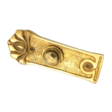 Jugendstil Klingel Messing Patina | Klingelplatte mit Klingelknopf| Antik Klingel P9131