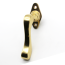 Klassischer Fenstergriff, Halbolive Messing poliert - Modell 
