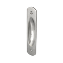 Schiebetürgriff, Griffmulde/Griffmuschel Messing nickel matt