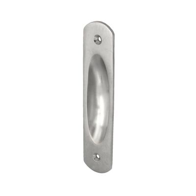 Schiebetürgriff, Griffmulde/Griffmuschel Messing nickel matt