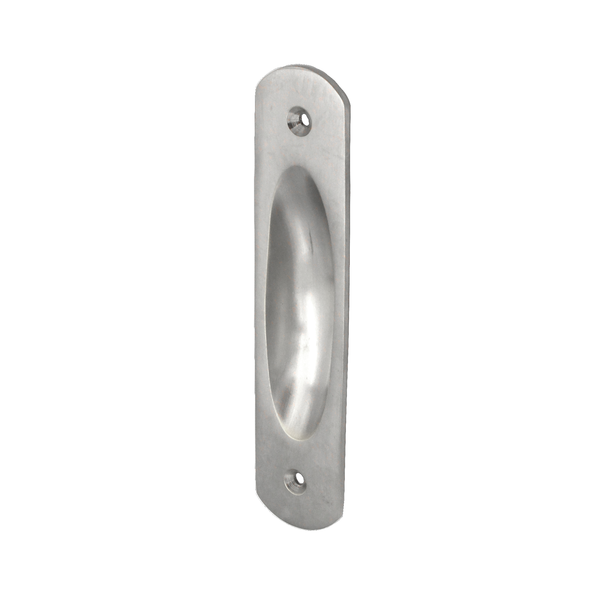 Schiebetürgriff, Griffmulde/Griffmuschel Messing nickel matt