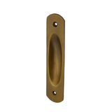 Schiebetürgriff, Griffmulde/Griffmuschel  Messing patiniert P7010