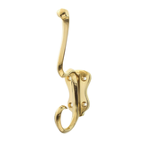 Wandhaken vintage | Mantelhaken, Garderobenhaken, Kleiderhaken | Messing poliert B7817 | Ventano