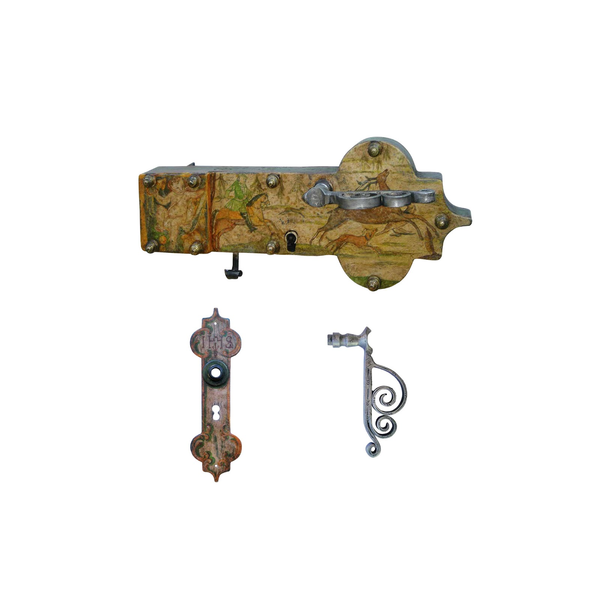 Handgeschmiedetes antikes Kastenschloss SCH 502