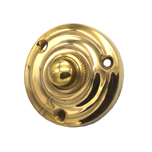 Jugendstil Klingel Messing patiniert | Klingelplatte mit Klingelknopf| Antik Klingel B9241