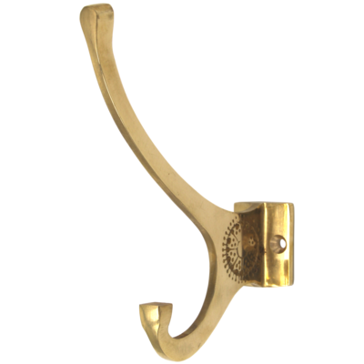 Vintage Messing, antiker Wandhaken, Garderobenhaken, Handtuchhaken, Kleiderhaken, Mantelhaken, Huthaken, Ventano B7812