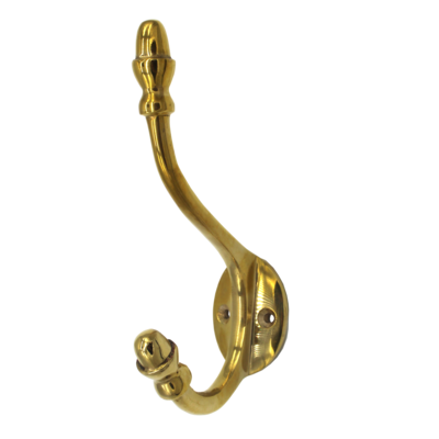 Wandhaken vintage | Mantelhaken, Garderobenhaken, Kleiderhaken | Messing poliert | B7819 | Ventano