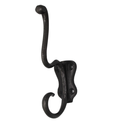 Wandhaken vintage | Mantelhaken, Garderobenhaken, Kleiderhaken | Gusseisen schwarz | IRB7817 | Ventano